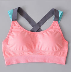 Solid Sports Yoga BH Bra 2019 Summer Wire Free Tank Top SEXY Women Fitness Push up Gym Running Shockproof Workout Fast Dry Vest