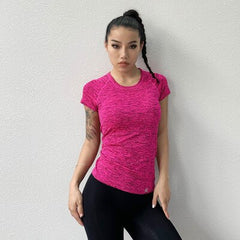 New Womens yoga shirt Quick Dry Sports Shirt Fitness Running T-shirt Women Gym Shirt  Jerseys Yoga top