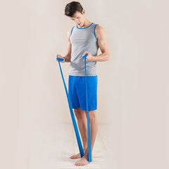 20190new 1.2m Elastic Yoga Pilates Rubber Stretch Exercise Band Arm Back Leg Fitness All thickness 0.35mm same resistance
