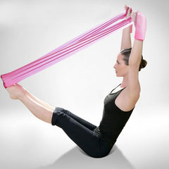 20190new 1.2m Elastic Yoga Pilates Rubber Stretch Exercise Band Arm Back Leg Fitness All thickness 0.35mm same resistance