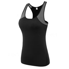 Female Sport Tops Sleeveless Yoga Shirt Exercise Workout Sports T-Shirts Women Running Singlets Sexy Gym Clothing Running Tights