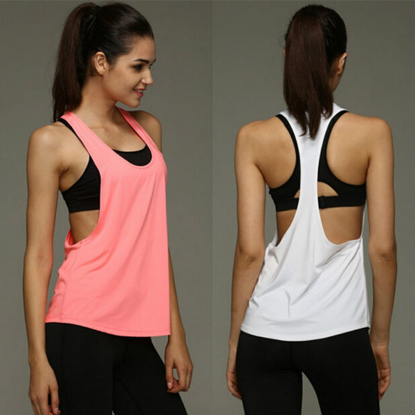 Women's Sports Vest professional quick-drying  fitness Tank Top Active workout Yoga clothes T-shirt running Gym Jogging Vest