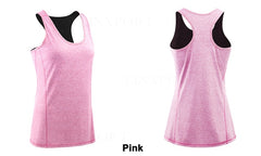 Female Sport Tops Sleeveless Yoga Shirt Exercise Workout Sports T-Shirts Women Running Singlets Sexy Gym Clothing Running Tights