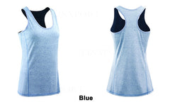 Female Sport Tops Sleeveless Yoga Shirt Exercise Workout Sports T-Shirts Women Running Singlets Sexy Gym Clothing Running Tights
