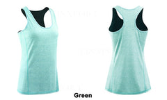 Female Sport Tops Sleeveless Yoga Shirt Exercise Workout Sports T-Shirts Women Running Singlets Sexy Gym Clothing Running Tights