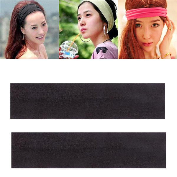 2Pcs Women Men Yoga Headband SportHairband Anti-slip Elastic Cloth Sweatband Football Yoga Running Band Yoga Accessories