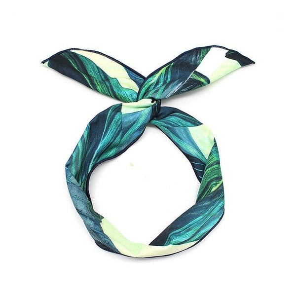 Vintage Floral Printed Women Headband Elastic Design Ladies Headband Hair Bands Hair Styling Accessories