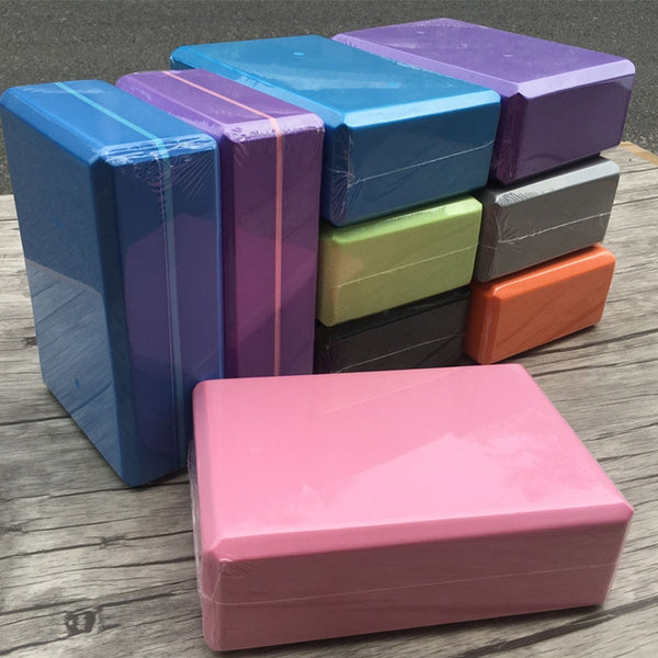 Adults Universal Portable EVA Assisted Yoga Blocks Brick Pillow Home Gym Fitness Body Building Training Accessories Random Color