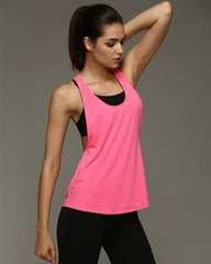 Women's Sports Vest professional quick-drying  fitness Tank Top Active workout Yoga clothes T-shirt running Gym Jogging Vest