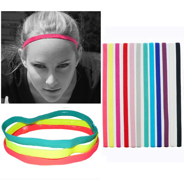 1Pcs Women Yoga Non-slip Elastic Head Band Sports Men Football Headscarf Slim Hairband Hair Accessories Running Biking Headband