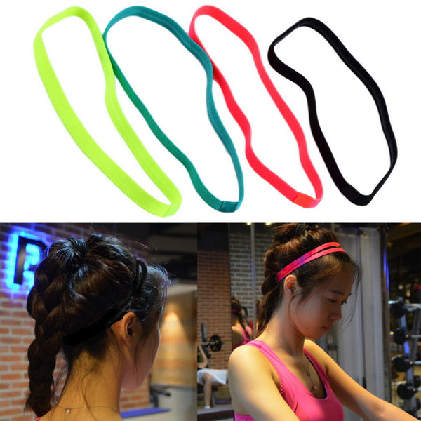 Women Men yoga hair bands Sports Headband Sport Anti-slip Elastic Rubber Sweatband Football Yoga Running band yoga accessories