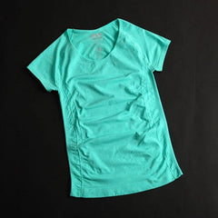 *Women Professional Yoga Shirts Top Fitness Running Gym Sports T Shirt  Quick Drying Short Tees Jogging Exercises Tops