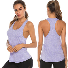 Women's Casual Sports Vest Base Layer Top Stretch Moisture Wicking Fitness Quick Dry Gym Yoga Shirt  Workout Jogging Sportwear