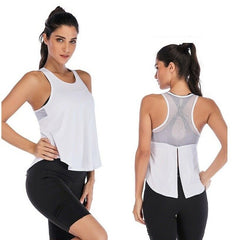 Women Fitness Sports Shirt Sleeveless Yoga Top Running GymShirt Vest Athletic Undershirt Yoga Gym Wear Tank Top Quick Dry