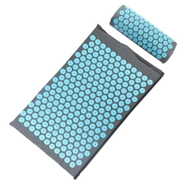 Massager Cushion Massage Yoga Mat Acupressure Relieve Stress Back Body Pain Spike Mat Acupuncture Massage Yoga Mat with Pillow