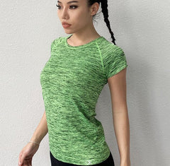 New Womens yoga shirt Quick Dry Sports Shirt Fitness Running T-shirt Women Gym Shirt  Jerseys Yoga top