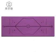 High-end 5MM yoga mat natural rubber beginner professional anti-slip fitness mat widened 68cmPU body line yoga mat