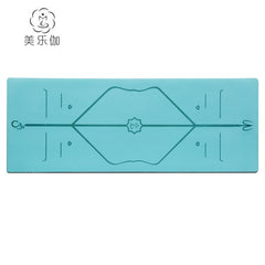 High-end 5MM yoga mat natural rubber beginner professional anti-slip fitness mat widened 68cmPU body line yoga mat