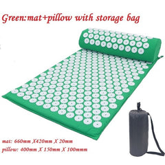 Acupressure Massager Mat Relaxation Relief Stress Tension Body Yoga Mat Spike Relieve Stress Pain Cushion Set