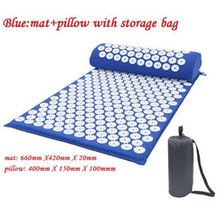 Acupressure Massager Mat Relaxation Relief Stress Tension Body Yoga Mat Spike Relieve Stress Pain Cushion Set