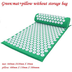 Acupressure Massager Mat Relaxation Relief Stress Tension Body Yoga Mat Spike Relieve Stress Pain Cushion Set