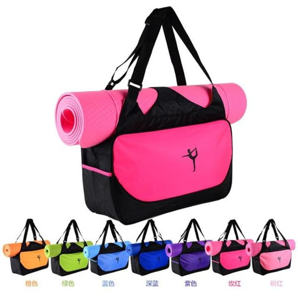 Multi-functional Waterproof Clothes Backpack Yoga Mat Bag Women's Pilates Fitness Shoulder Bag Gym Sports Case Bag (Without Mat)