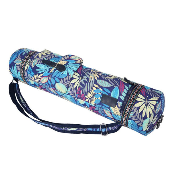 Multi-functional Yoga Bag Large Capacity Thickening Full Zip Canvas Yoga Mat Bag Exercise Sling Carry Bag