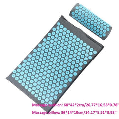 Yoga Massager Cushion Massage Acupuncture pad Yoga Mat Acupressure Relieve Back Body Pain Spike Mat with Pillow Yoga Equipment