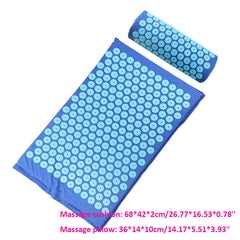 Yoga Massager Cushion Massage Acupuncture pad Yoga Mat Acupressure Relieve Back Body Pain Spike Mat with Pillow Yoga Equipment