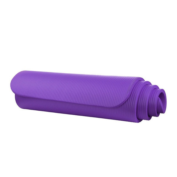 Yoga Mat 15mm Thick Exercise Fitness Physio Pilates Workout Mat Non Slip Colour:Purple