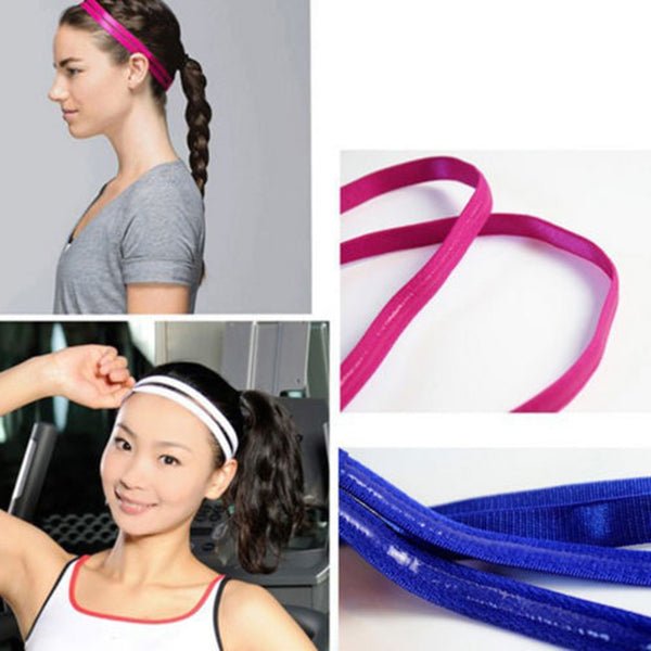 2019 1pc Women Double Band Elastic Sports Yoga Hairband Headband Anti-Slip Hair Rope  running sport hair band  Yoga Accessories