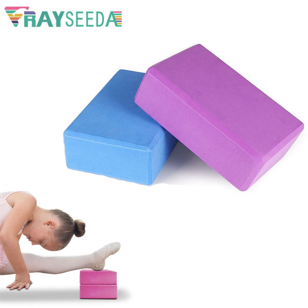 Rayseeda Women EVA Yoga Block Brick Fitness Training Body Shaping Accessory Sports Exercise Gym Foam Kids Learning Dancing Props