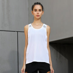 Yoga Vest Solid Color Loose Comfortable Quick Drying Top 2018 Running Summer Gym Sports Sleeveless Workout Women Fitness Tank