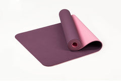 6MM TPE Non-slip Elastic Yoga Mat For Beginner Environmental Fitness Pilates Mat Lamination Multicolor Carpet Gym Exercise Mats