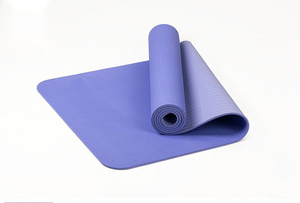 6MM TPE Non-slip Elastic Yoga Mat For Beginner Environmental Fitness Pilates Mat Lamination Multicolor Carpet Gym Exercise Mats