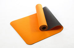 6MM TPE Non-slip Elastic Yoga Mat For Beginner Environmental Fitness Pilates Mat Lamination Multicolor Carpet Gym Exercise Mats