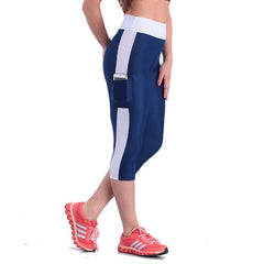 Women Sport Fitness Leggings Pants Side Puffs Elastic Hip Yoga Running Pant Tights Sports Leggings Gym for Girls Plus Size