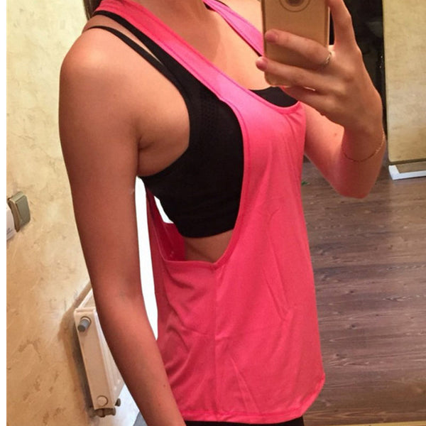 Yoga Shirts Women Sport Wear Quick Dry Gym Vest Flex Suit Fitness Breathable Tank Tops Race Back Multi Color Fitness Clothing