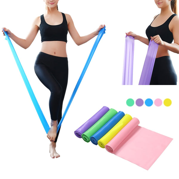 Fitness Exercise Resistance Bands Rubber Yoga Elastic Band 150Cm  Resistance Band Loop Rubber Power band Loops For Gym Training