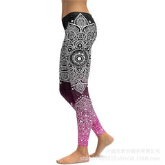 Print Yoga Pants Women's Unique Fitness Leggings Workout Sports Sexy Leggings Push Up Elastic Gym Wear Slim Pants