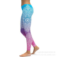 Print Yoga Pants Women's Unique Fitness Leggings Workout Sports Sexy Leggings Push Up Elastic Gym Wear Slim Pants