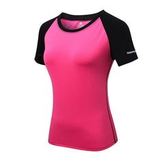 2019 New Women Yoga Tops Quick Dry Fitness Sports Short Sleeve T Shirt Gym Running Workout Tops Slim Yoga Shirt Fitness Clothing