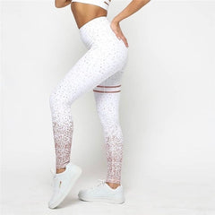 Running Women Print Yoga Pants Training Fitness Gym Leggings Breathable High Waist Leggings Super-Elastic Slim Sport Pants