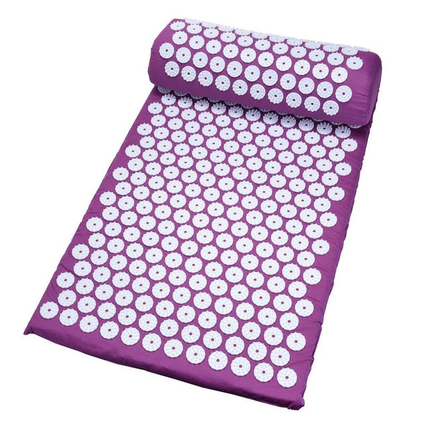 Hot Massager 26*17 inch Massage Mat Acupressure Relieve Back Body Pain Relax Spike Mat Acupuncture Massage Yoga Mat with Pillow