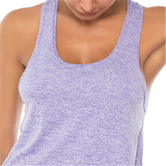 Women's Sleeveless O Neck Sports Vest Base Layer Top Stretch Moisture Wicking Breathable Fitness Gym Yoga Shirts